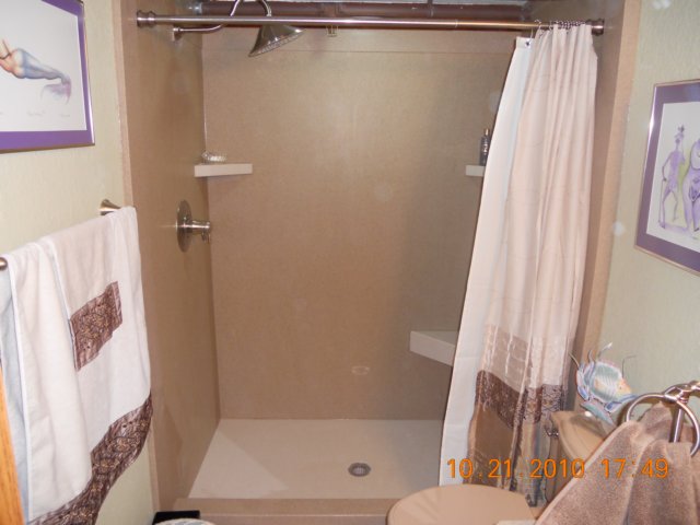 Solid Surface Shower Pan And Walls