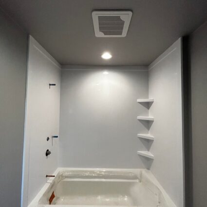 Solid surface tub walls